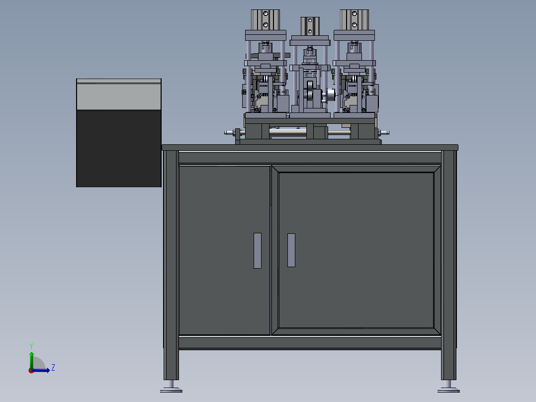 手工链扣链机左视图