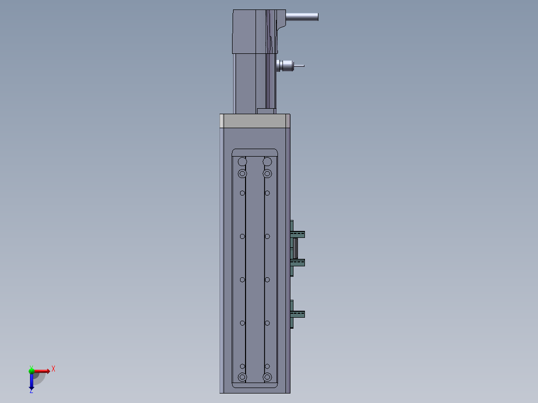 MTH丝杆半封闭模组MTH6M-BC-100W俯视图