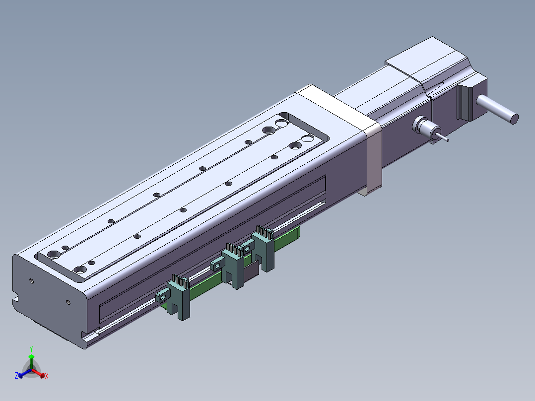 MTH丝杆半封闭模组MTH6M-BC-100W正等轴测图