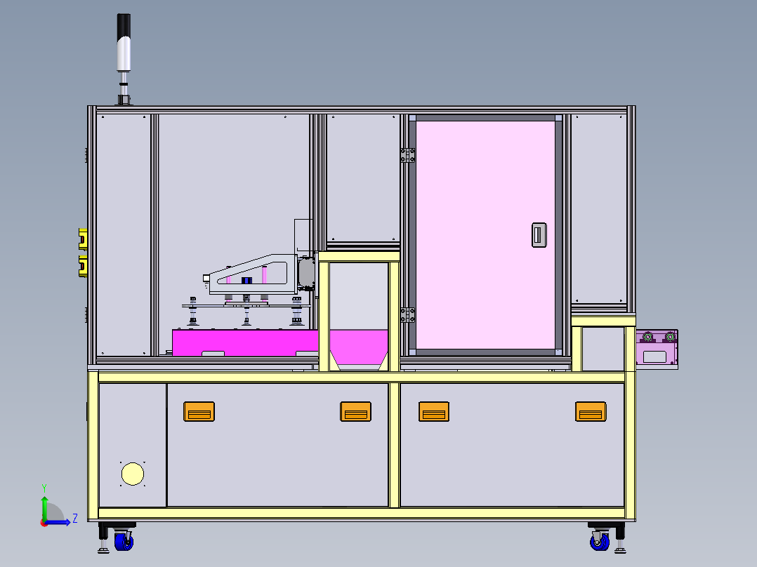 47寸panel换向移载机sw18可编辑左视图