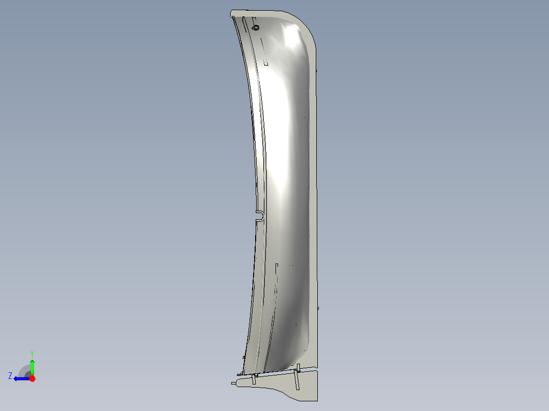 Jolle小船结构造型3D打印图纸 RHINO设计右视图