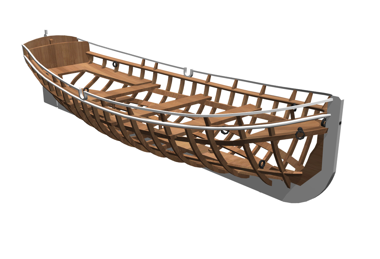 Jolle小船结构造型3D打印图纸 RHINO设计