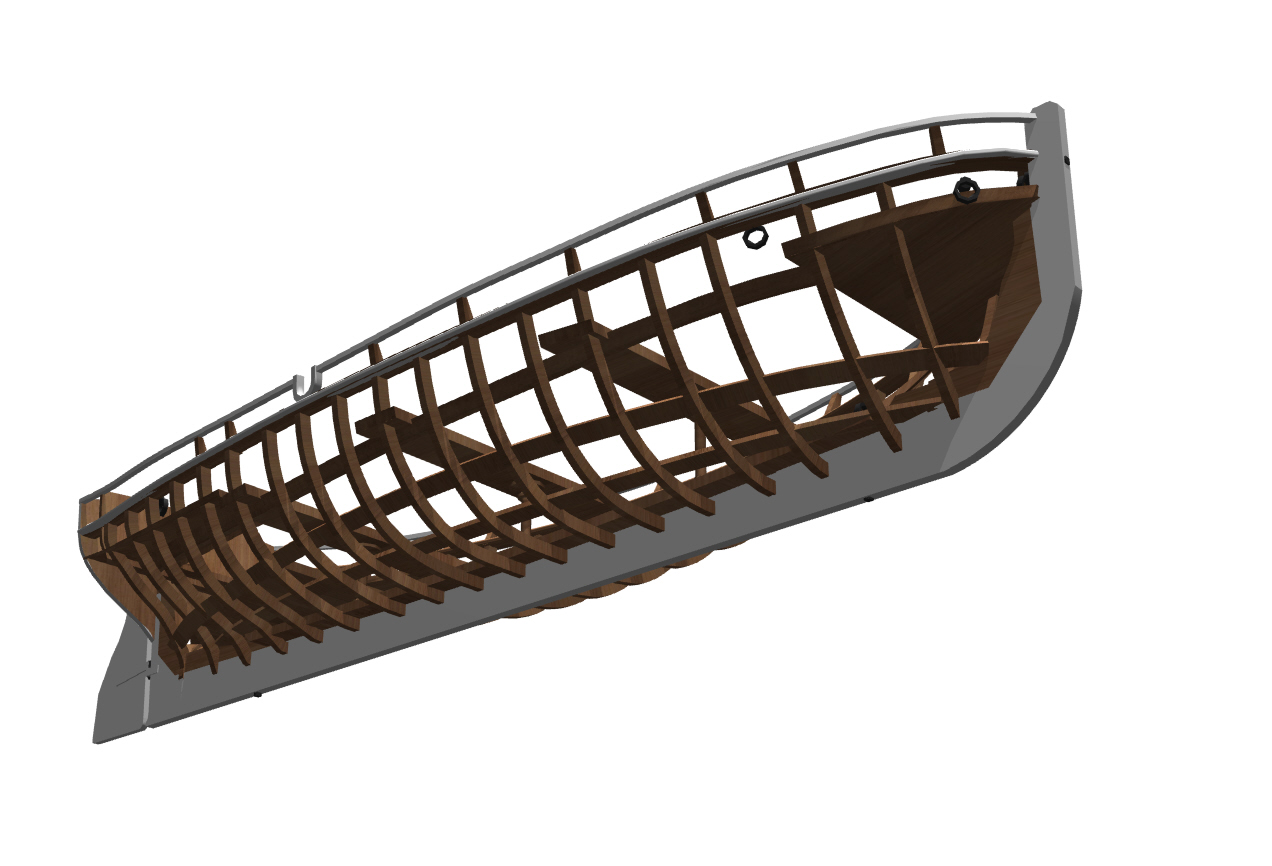 Jolle小船结构造型3D打印图纸 RHINO设计