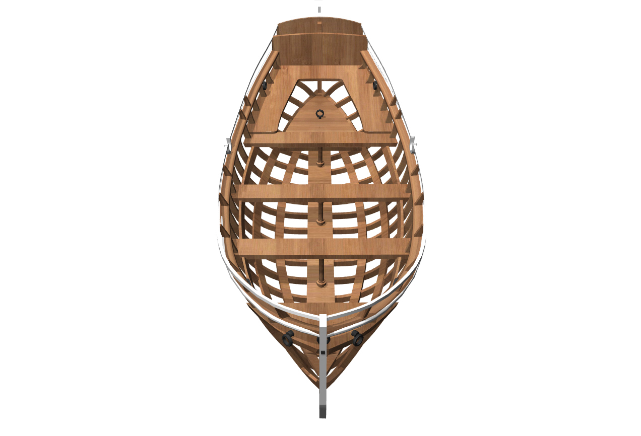 Jolle小船结构造型3D打印图纸 RHINO设计