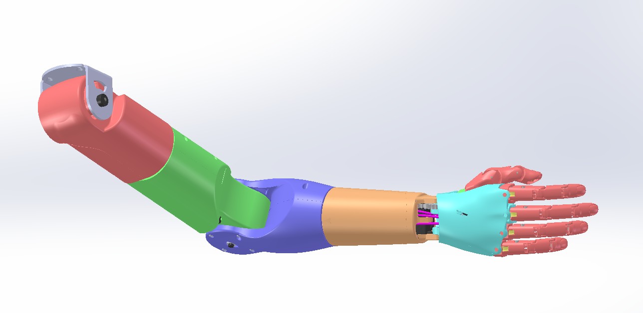 仿生机械手机器人手臂手掌3D模型设计 三维3d图纸 机械设计