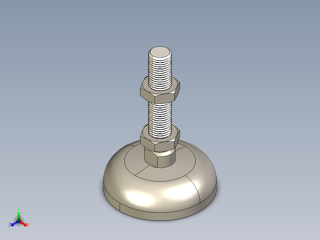 型材-KJN M12 _8 HINGED FOOT KJN511893M正等轴测图