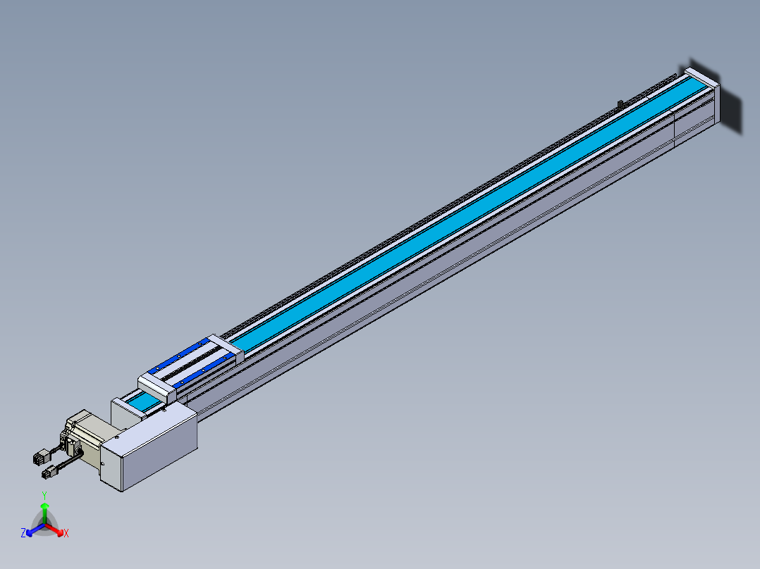 威洛博LB.GB同步带传动--欧规系列LB6A-L65-S950-BL正等轴测图