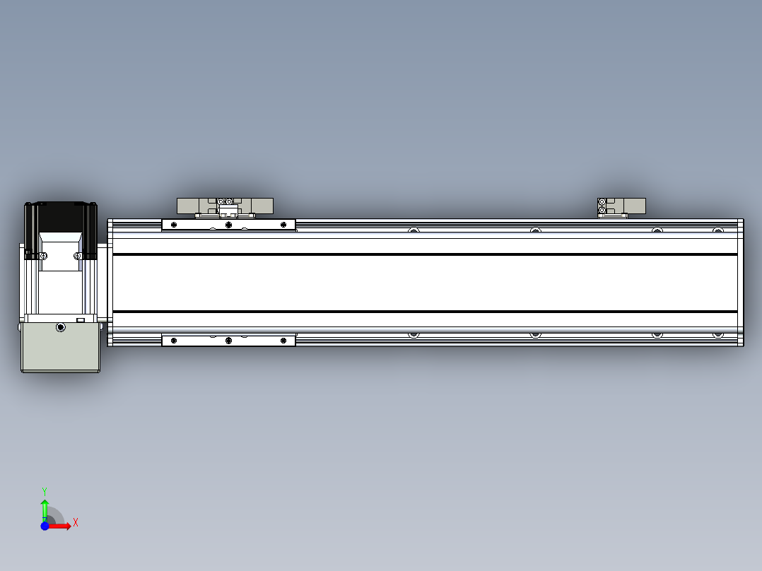 同步带滑台-半封闭B10H-L45-S300-LU-P40-D3前视图