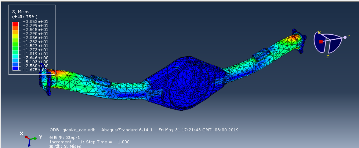 驱动桥壳有限元分析610850