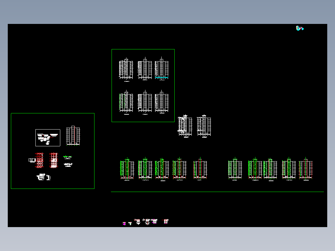 【10层】10层框架剪力墙公寓（计算书、部分建筑、结构图）