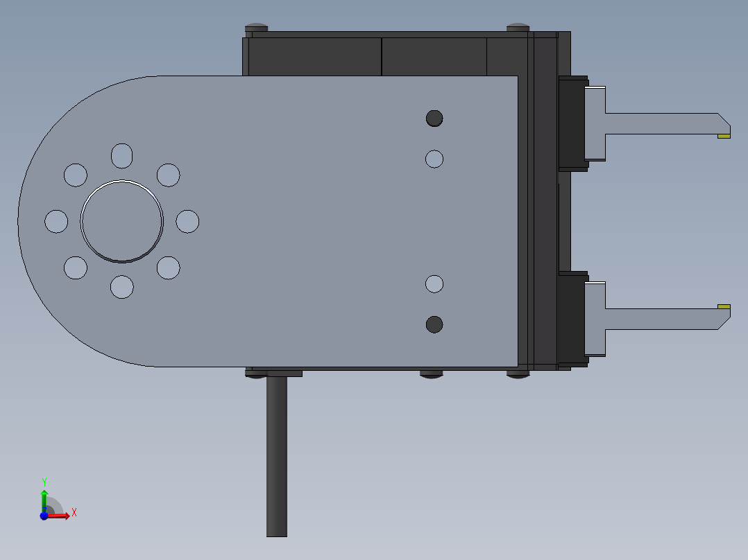 机械手电夹爪前视图
