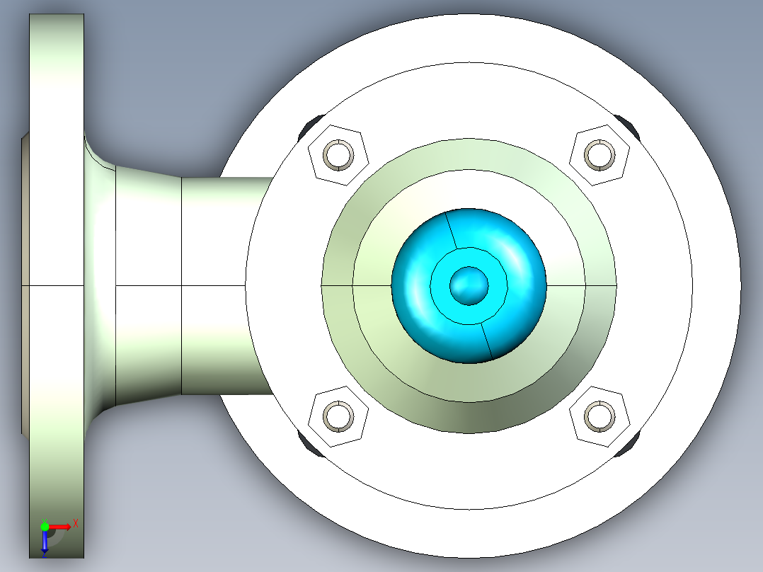 阀门模型-DN32___(____)俯视图