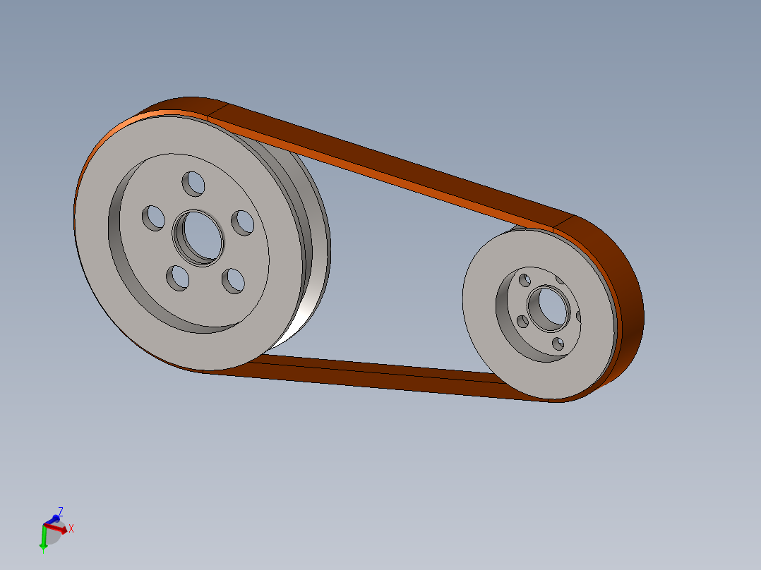 V 型皮带和滑轮机构--sw三维 <span style='color: red'>3d</span>模型设计图