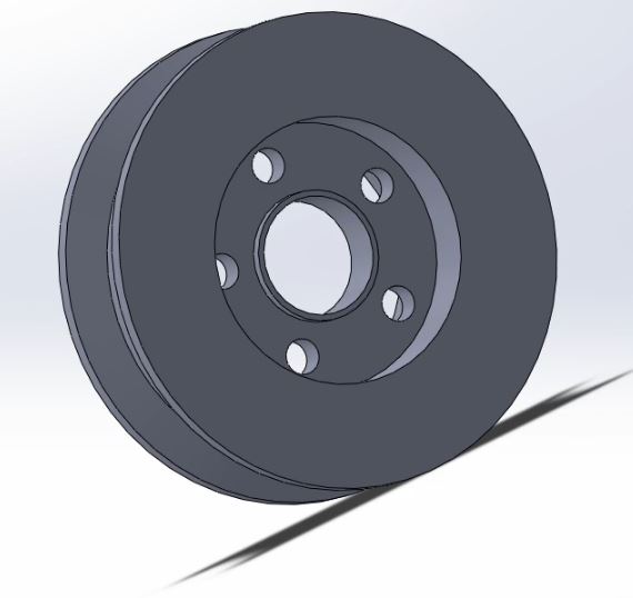 V 型皮带和滑轮机构--sw三维 3d模型设计图