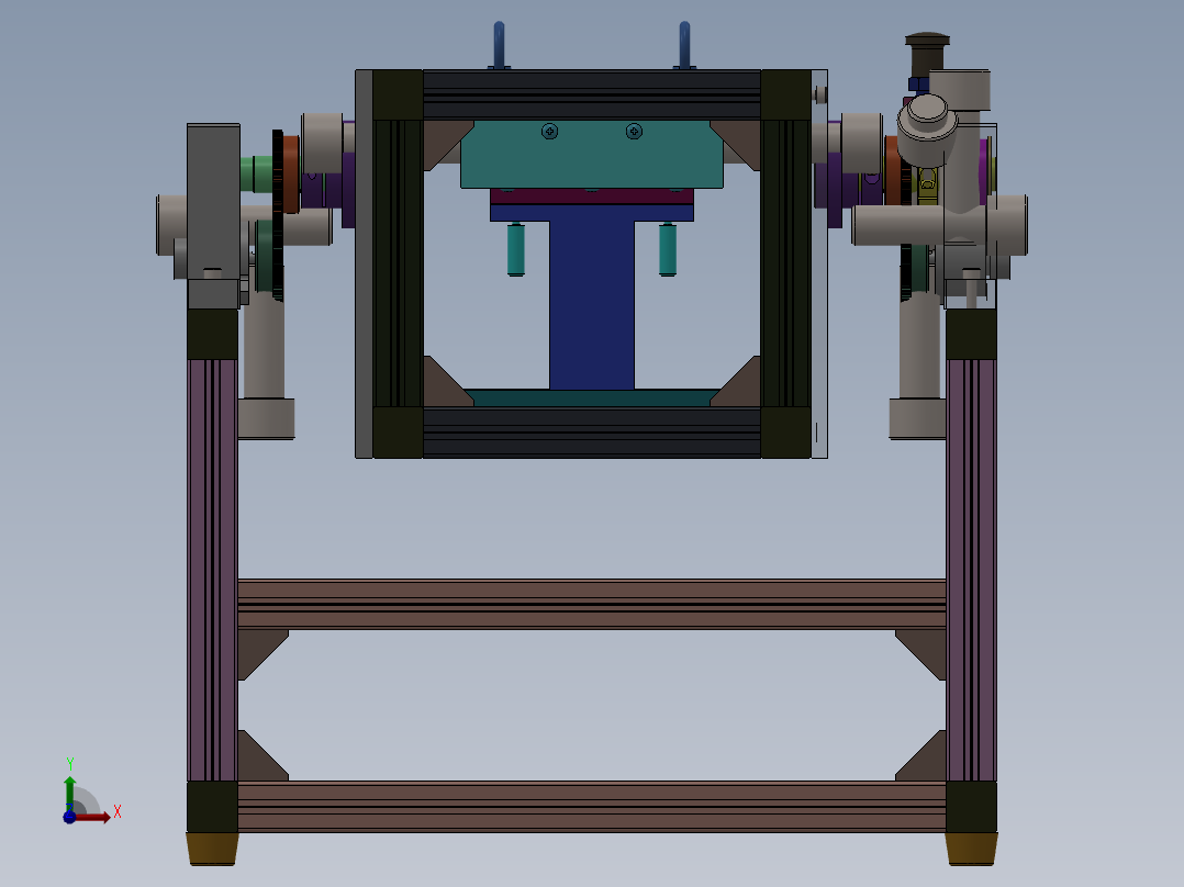 旋转固定机构前视图