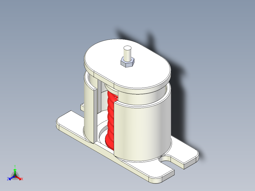 减震器正等轴测图