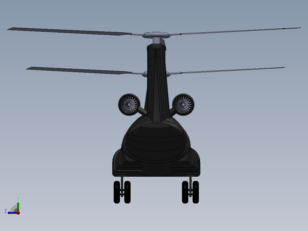 CH-47运输直升机简易玩具右视图