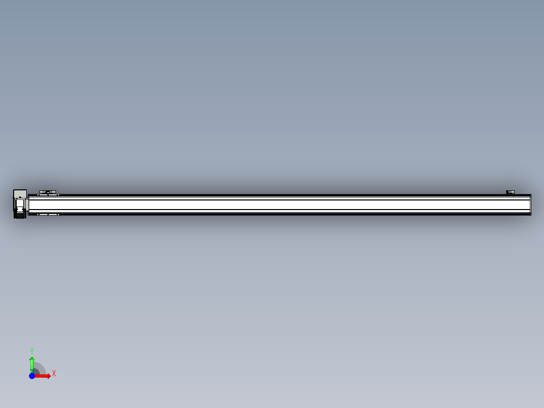 同步带滑台-半封闭B10H-L45-S2250-RU-P40-D3前视图