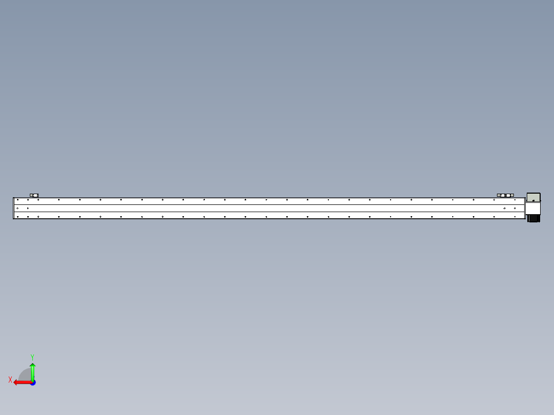同步带滑台-半封闭B10H-L45-S2250-RU-P40-D3后视图