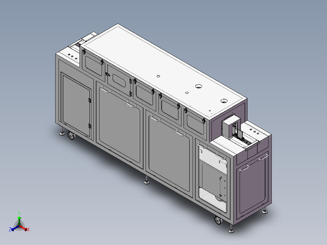 电子板卡清洗设备正等轴测图