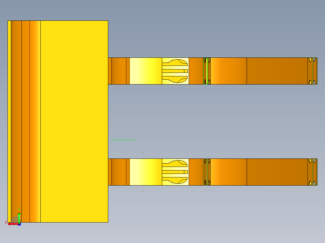 UG机器人腿骨骼后视图