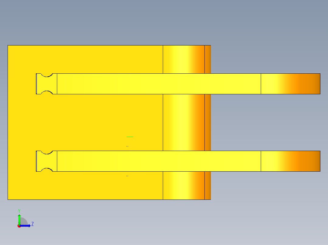 UG机器人腿骨骼左视图