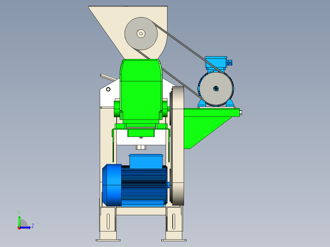 水果破碎机sw16左视图