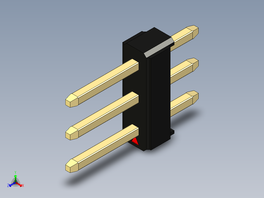 彩色公头100mil（2.54mm）系列-DS1021_black_3x01p_100mil_Type1_rev1.0