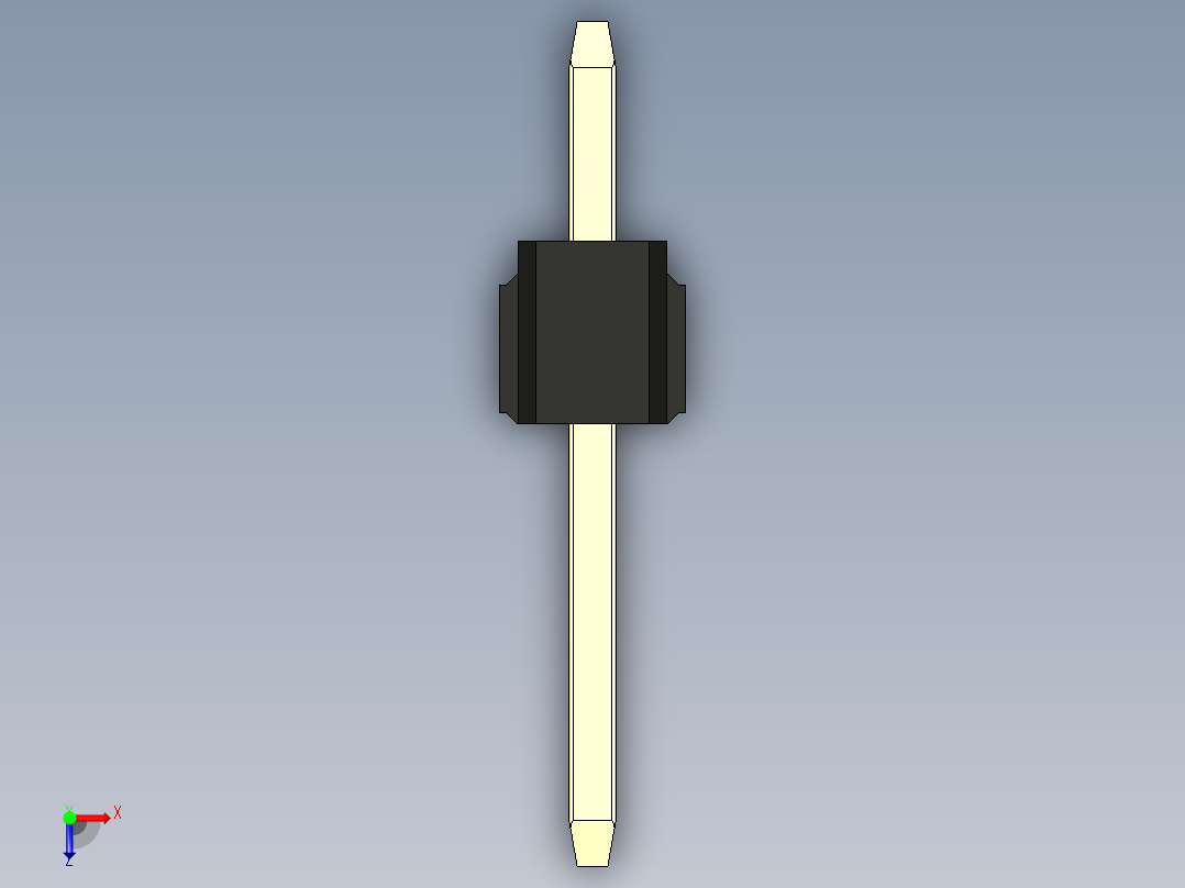 彩色公头100mil（2.54mm）系列-DS1021_black_3x01p_100mil_Type1_rev1.0俯视图
