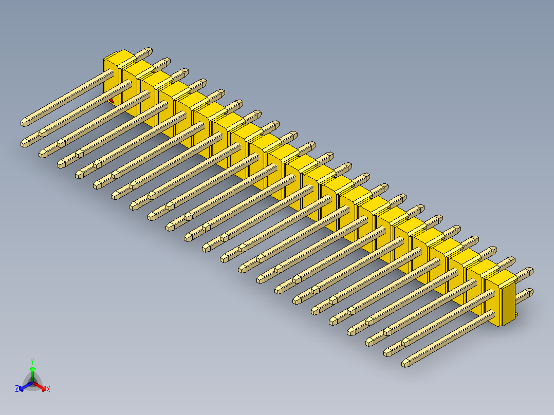 彩色公头100mil（2.54mm）系列-DS1021_yellow_2x22p_100mil_Type5_rev1.0