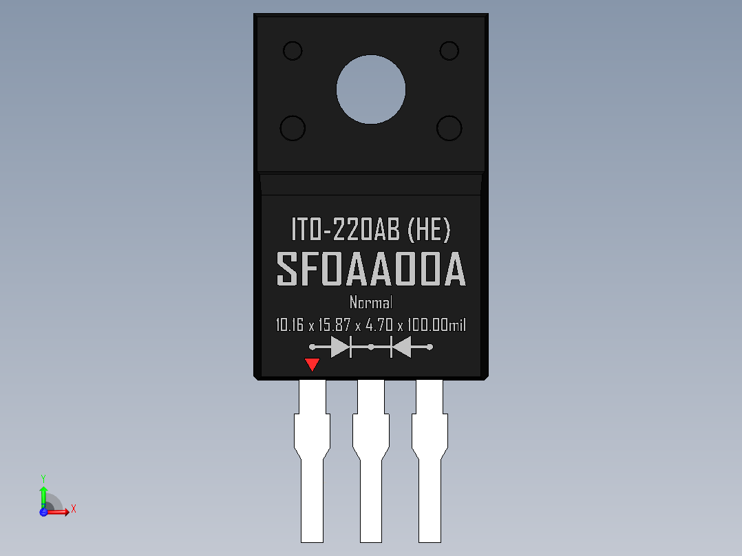 二极管-ITO-220AB前视图