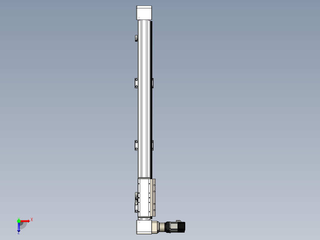 同步带滑台-欧规B8H-L176-S1000-L-ZP40-D3-N5俯视图