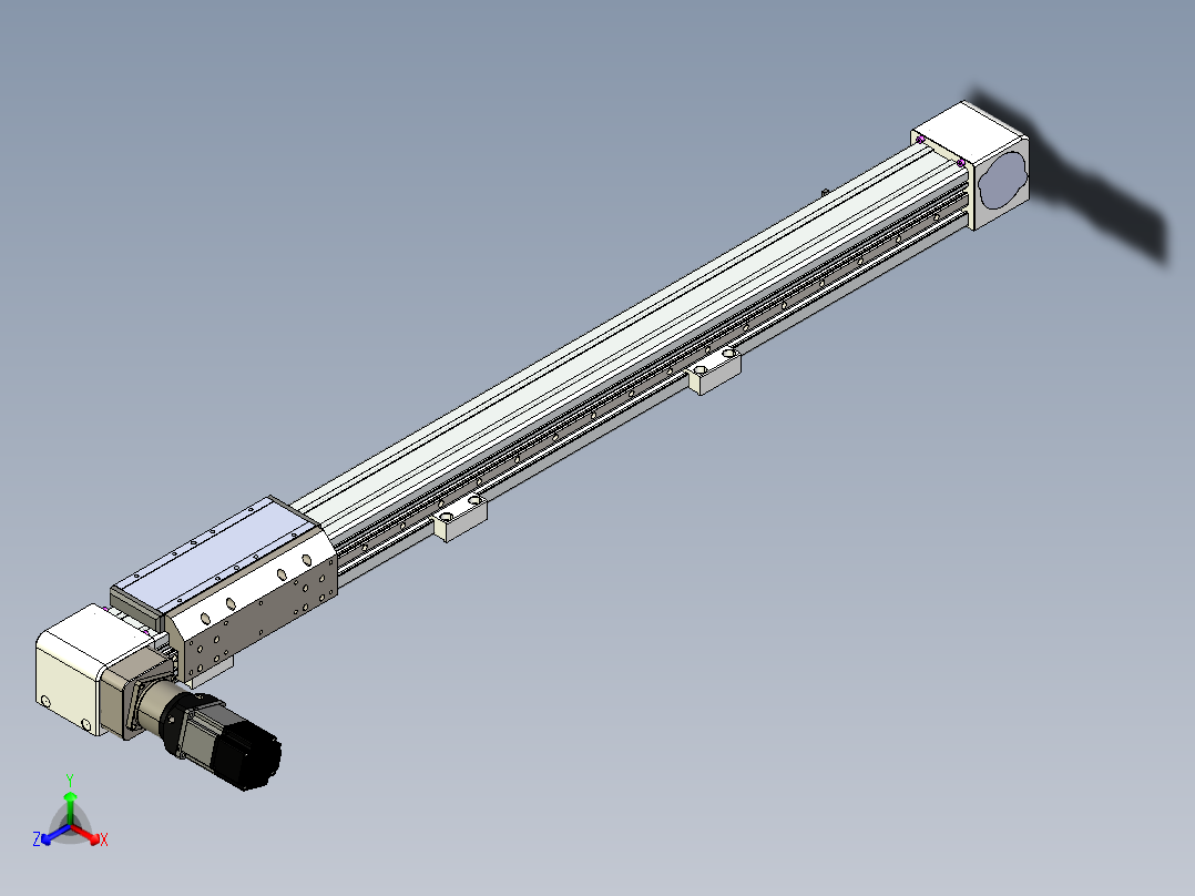 同步带滑台-欧规B8H-L176-S1000-L-ZP40-D3-N5正等轴测图