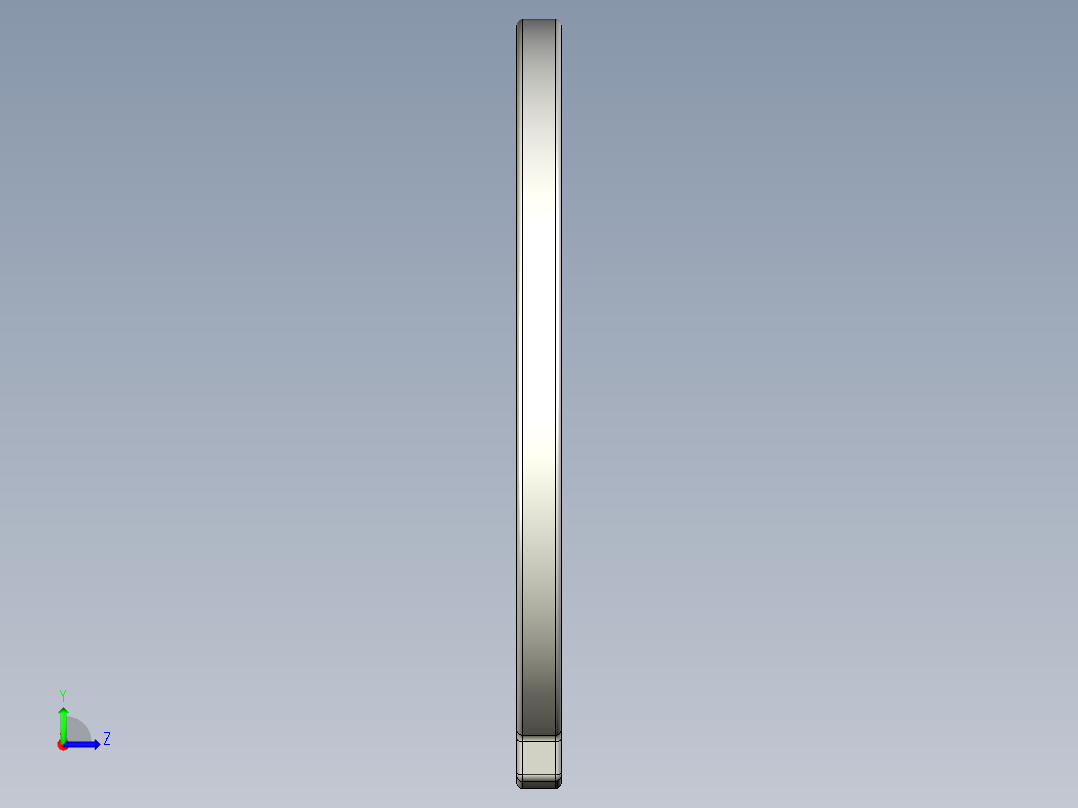 C型扣環(軸用)5507-3D多系列多零件图纸模型左视图