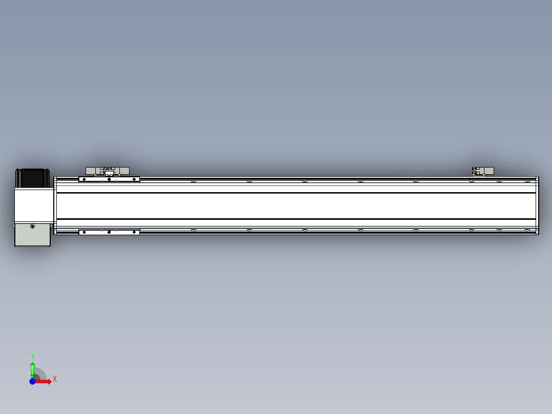 同步带滑台-半封闭B10H-L45-S650-LD-P40-D3前视图