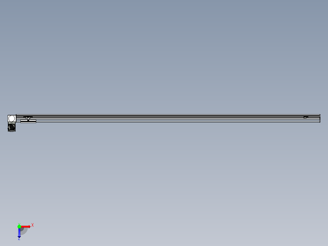 同步带滑台-半封闭B13H-L45-S2500-LU-P40-D3俯视图