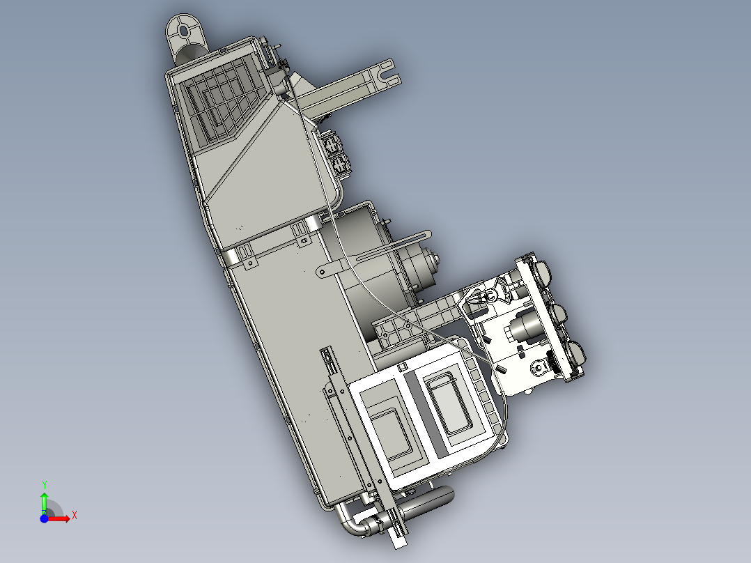 汽车暖风机总成前视图