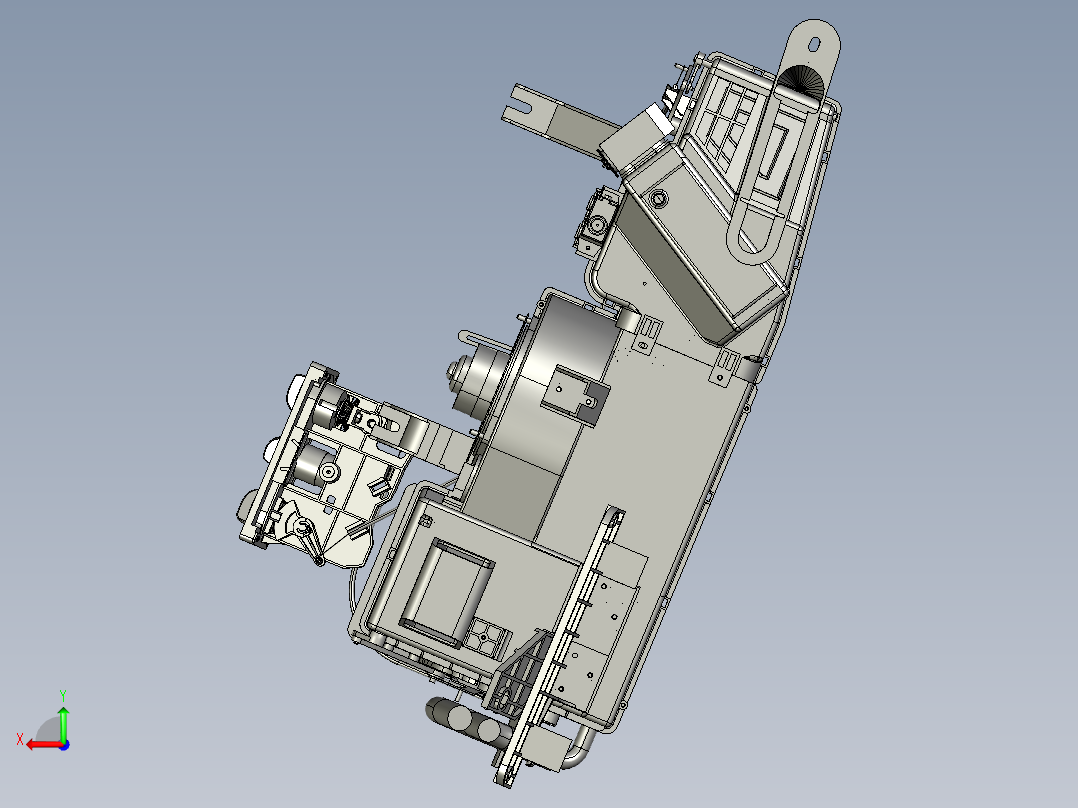 汽车暖风机总成后视图