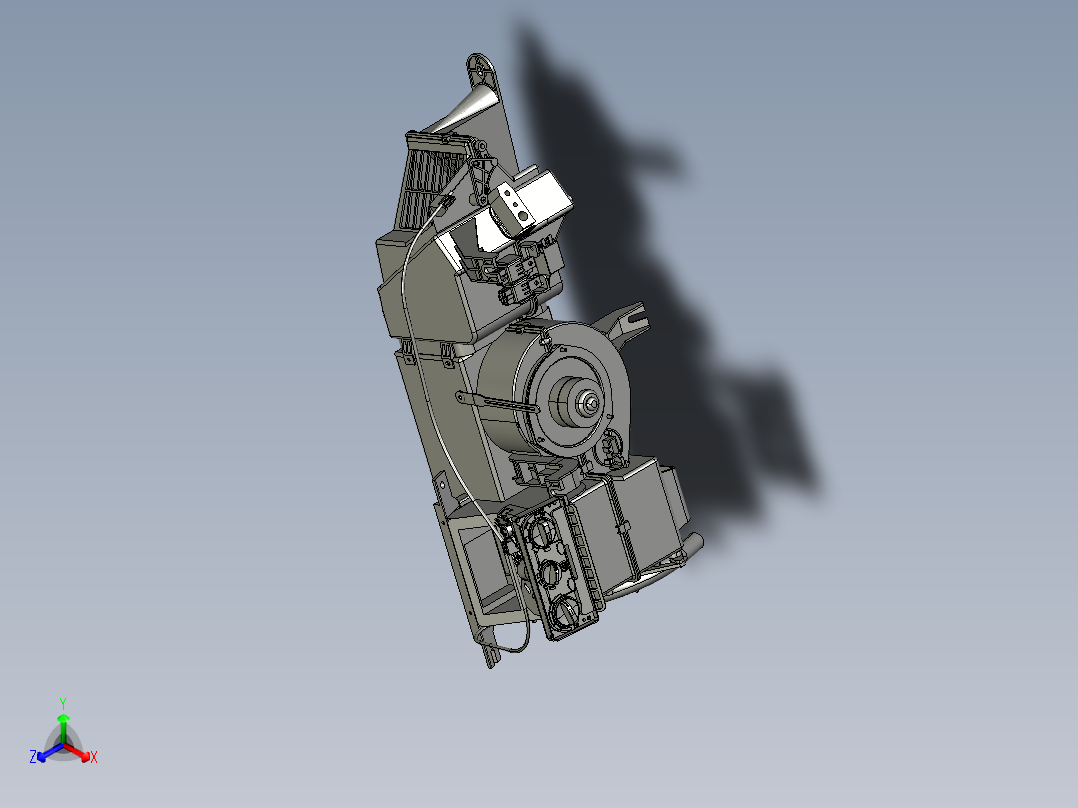 汽车暖风机总成正等轴测图