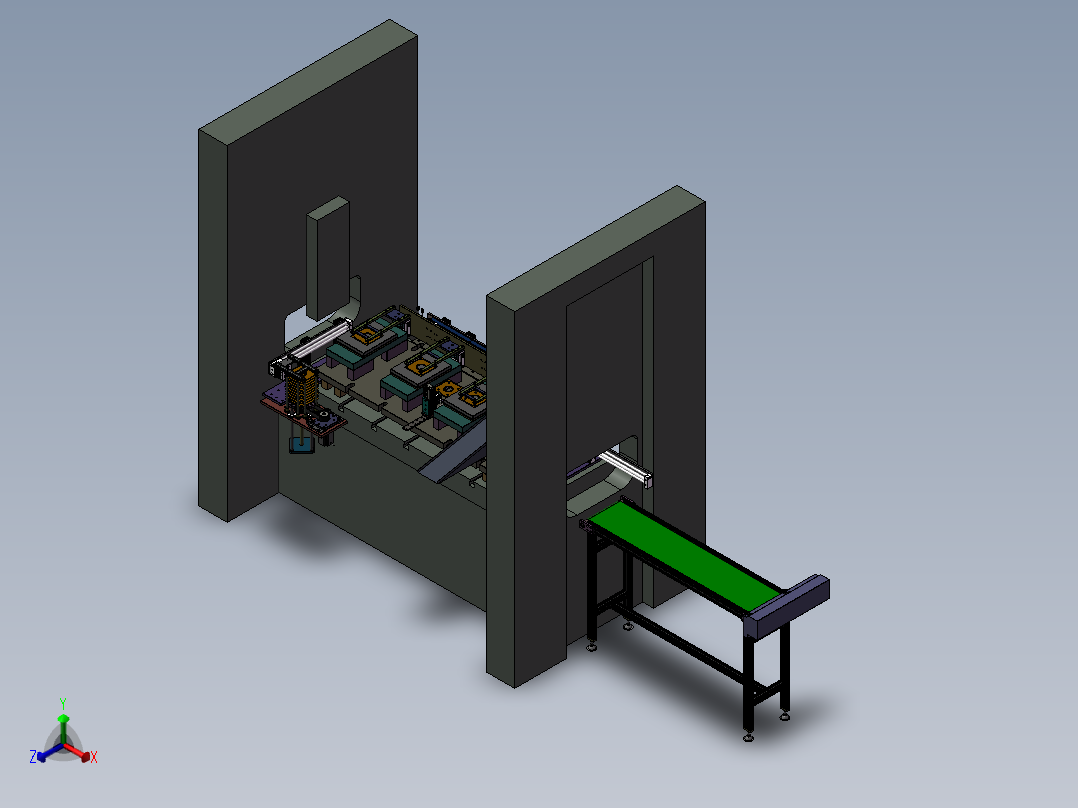模内搬运 3D模型正等轴测图