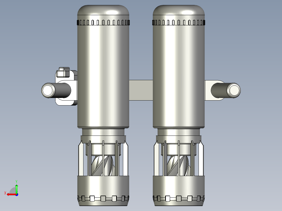 电池动力水下摩托车双推力动力后视图