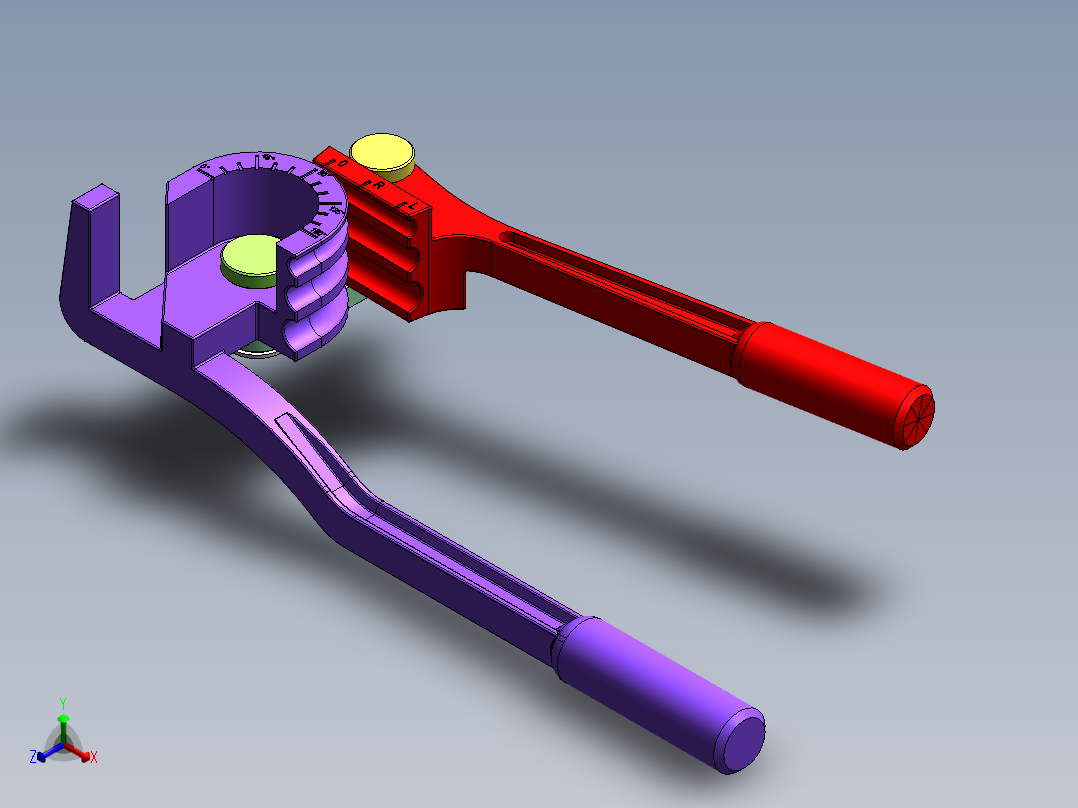弯管机正等轴测图