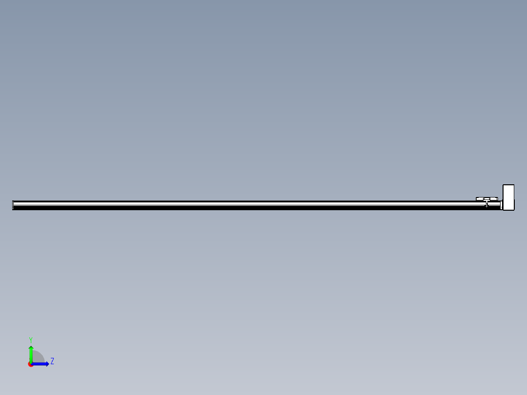 同步带全封闭直线模组TPA-HCB-105D-90-L2650-LU-Y-P20-N3左视图