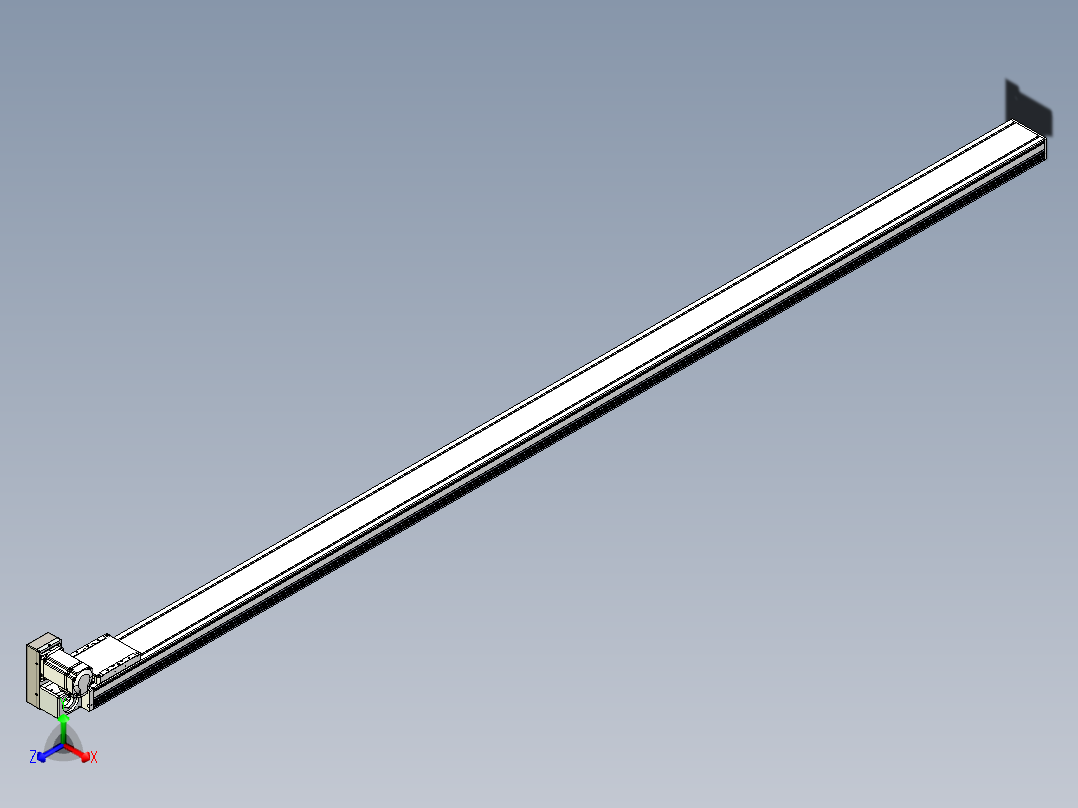 同步带全封闭直线模组TPA-HCB-105D-90-L2650-LU-Y-P20-N3正等轴测图