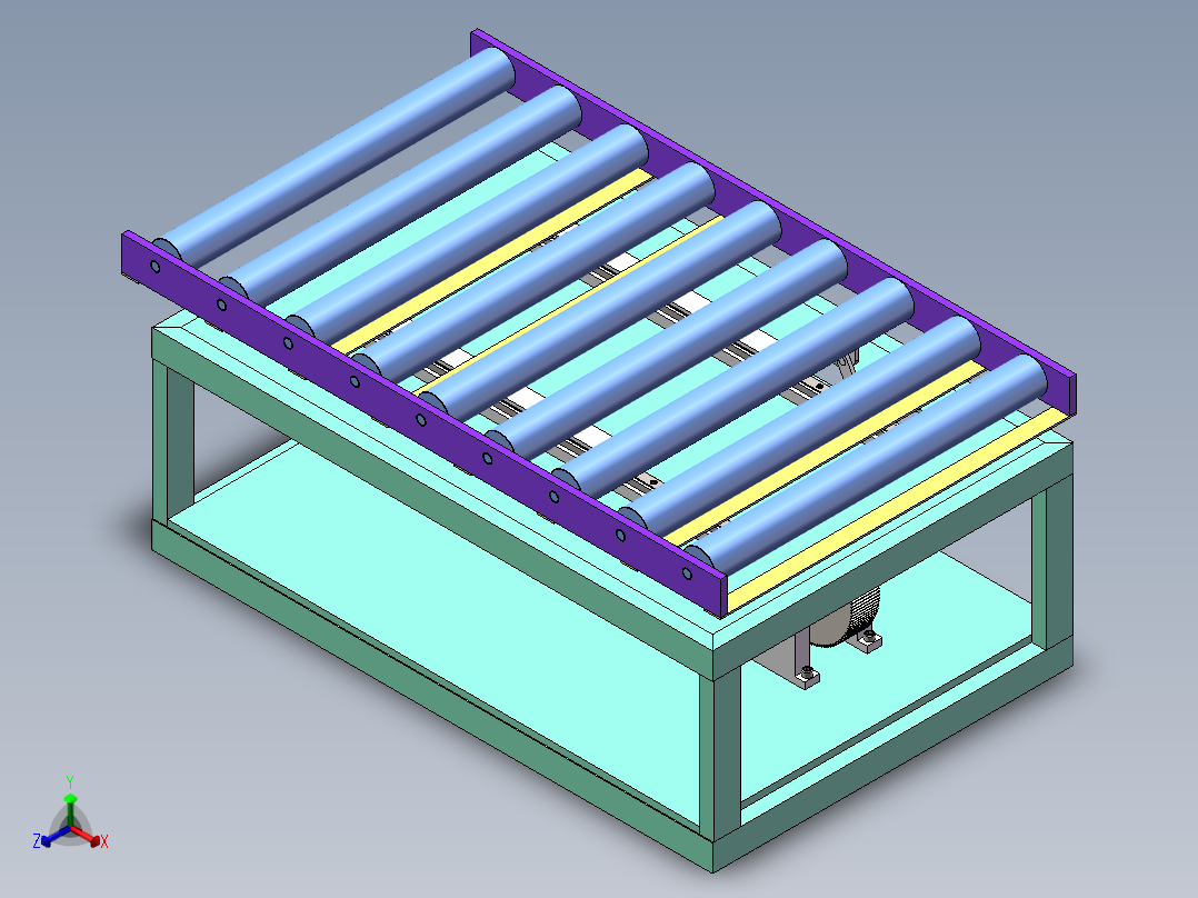 极尽式送料正等轴测图