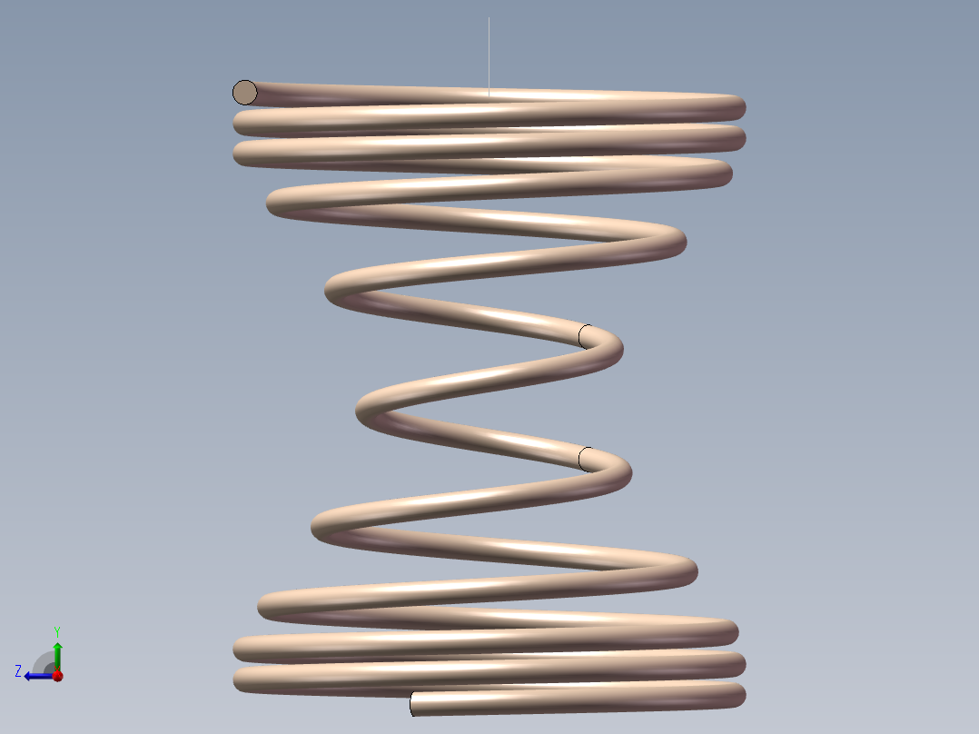 变距变径弹簧模型右视图