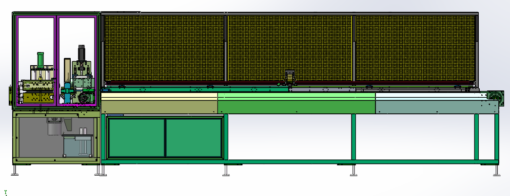 在线锯切冲切一体机(sw18可编辑+工程图+bom）