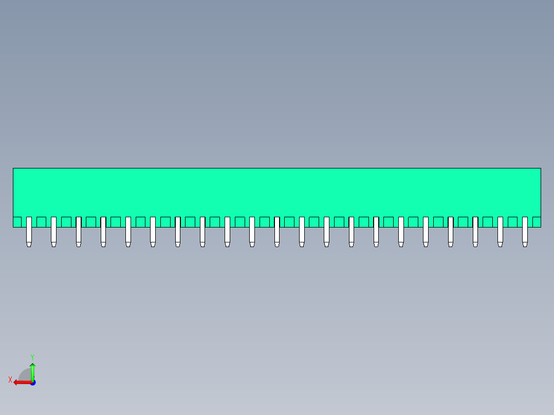 DEGSON 2EDG 系列 5.08mm 可插拔接线端子组-2EDGVC-5.08-21P-14-00AH后视图