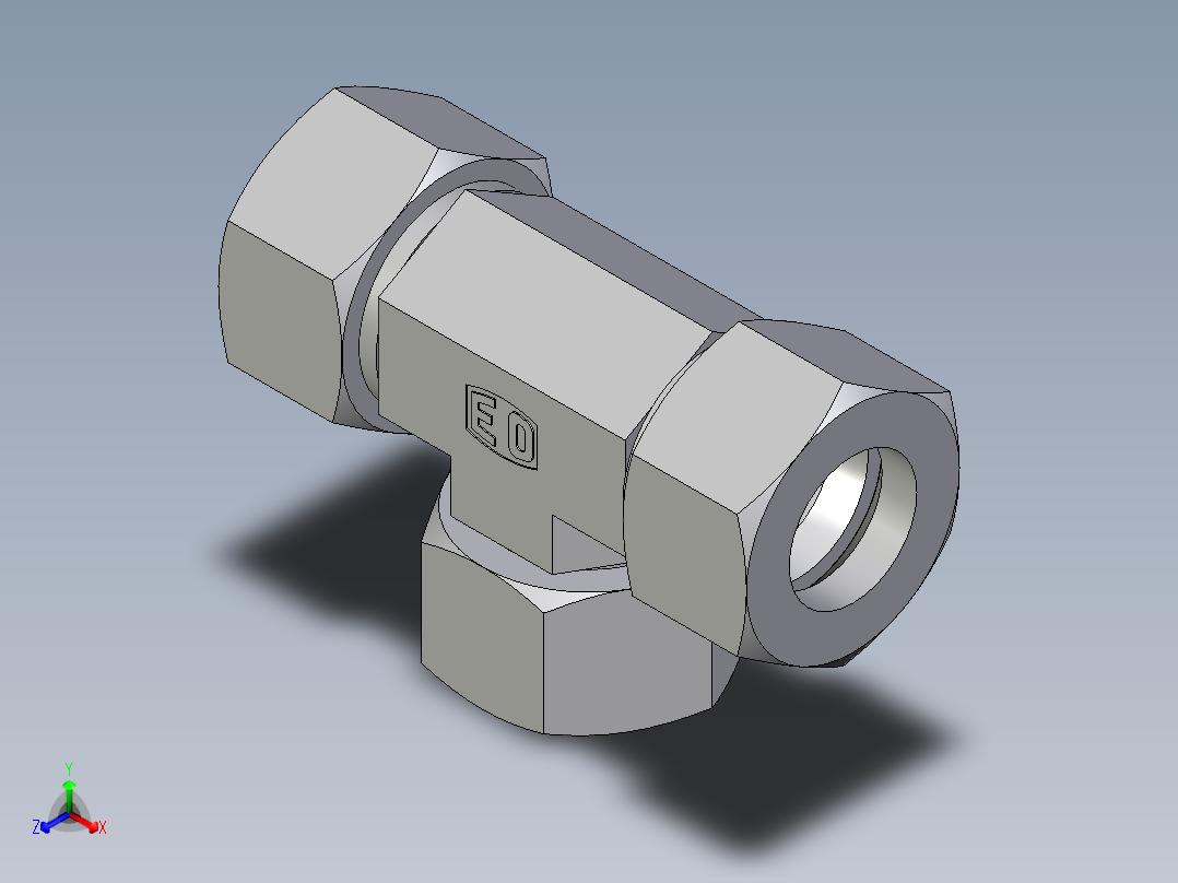 卡套式工业通用硬管接头EO_Swivel_nut_branch_tee_ET30SCF