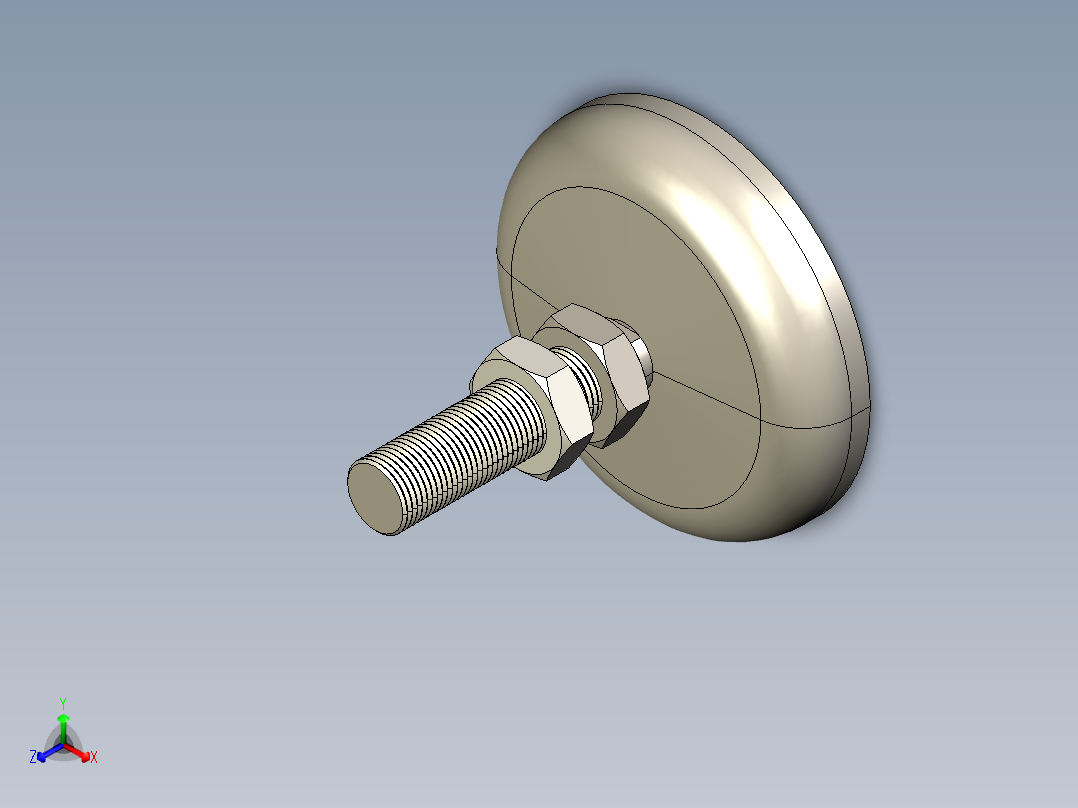 型材-KJN M16 _0 HINGED FOOT KJN311950正等轴测图